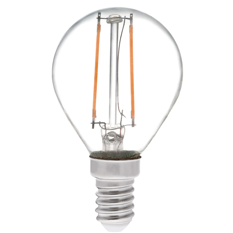S11 E14 European Base 2W LED Vintage Antique Filament Light Bulb, 25W Equivalent, 4-Pack, AC100-130V or 220-240V